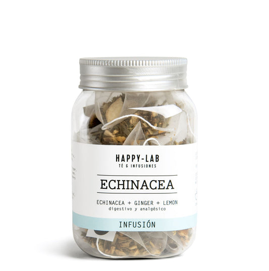 ECHINACEA, LIMÓN Y JENGIBRE - Bote 14 pirámides biodegradables