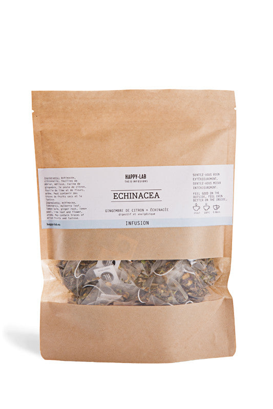 ECHINACEA, LIMÓN Y JENGIBRE - Ecopack 25 pirámides biodegradables
