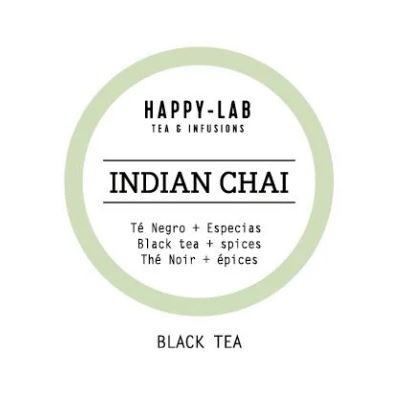Happy-Lab – INDIAN CHAI – Caja 60 sobres - Pirámides biodegradables