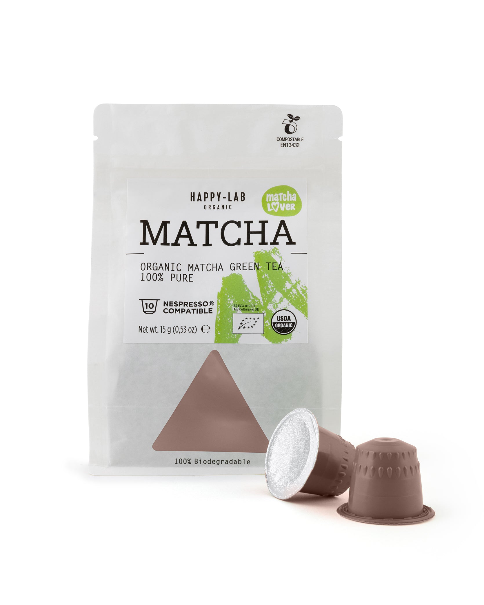 Matcha en capsules compatibles Nespresso, bio Happy-Lab
