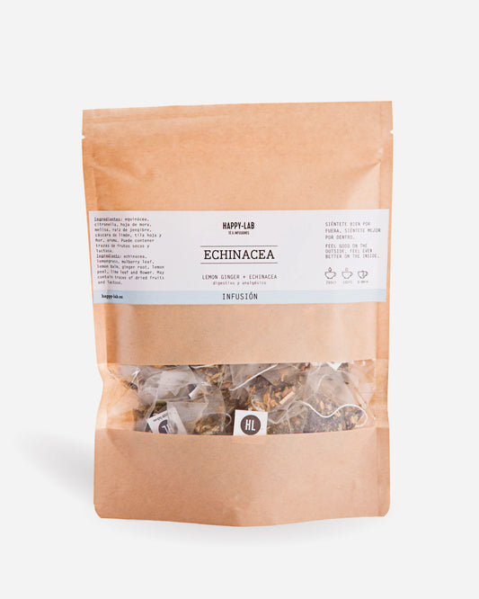 ECHINACEA, LIMÓN Y JENGIBRE - Ecopack 25 pirámides biodegradables
