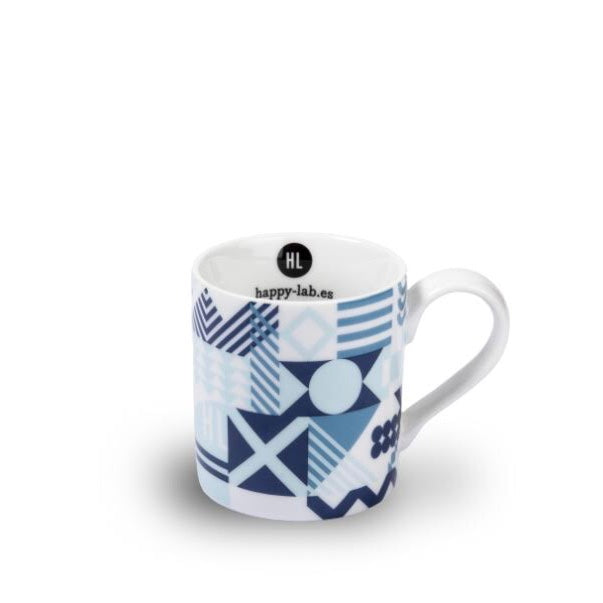 MUG BLUE - Taza azul con tapa Happy-Lab